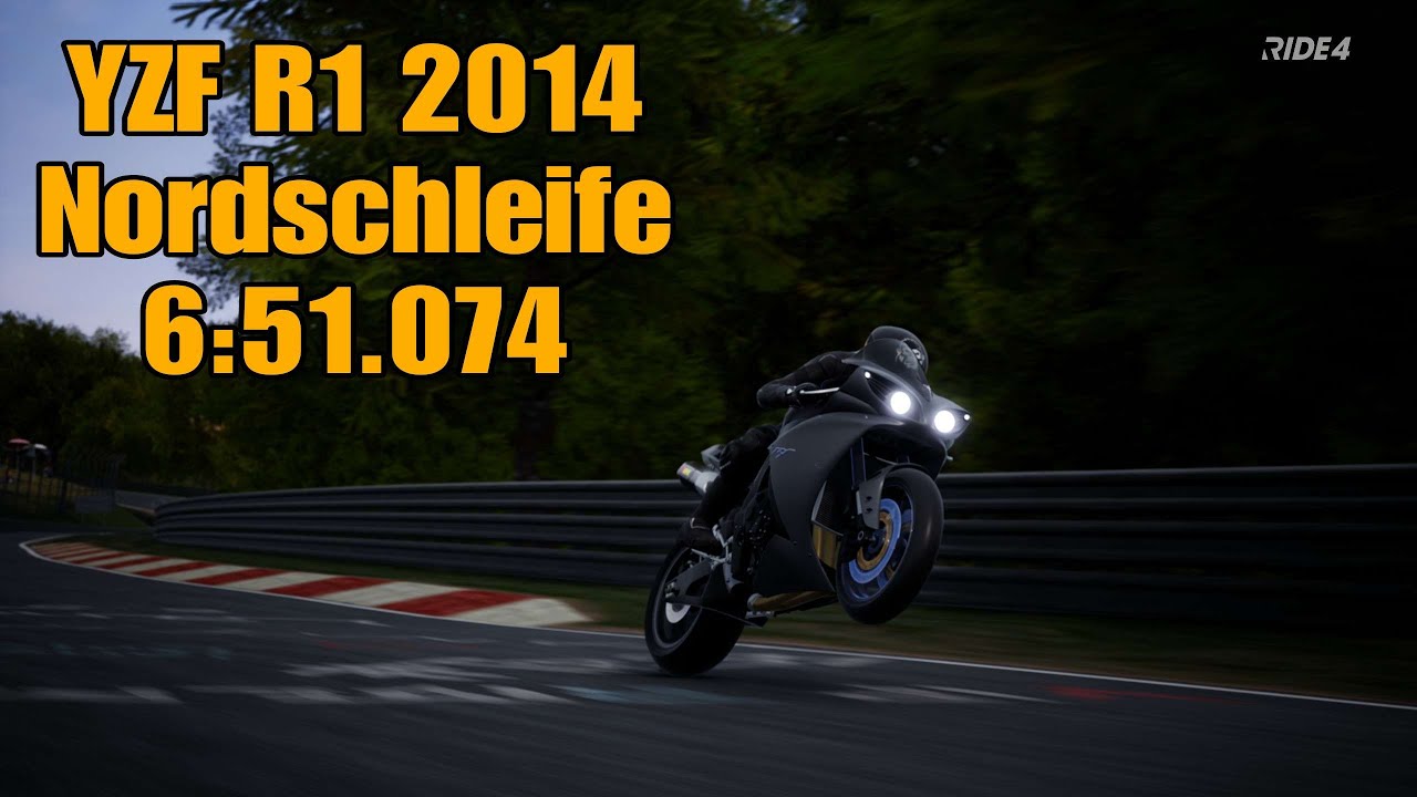RIDE 4 - YZF R1 2014 - 6:51.074 Nordschleife - YouTube
