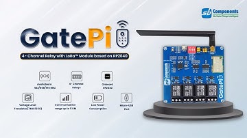 4 Channel Relay Board with LoRa Module based on RP2040 - GatePi