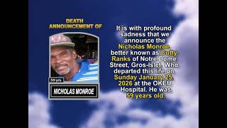 Nicholas Monroe ~ Short Obituary