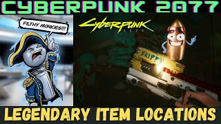 Cyberpunk 2077 legendary item 5 ICONIC SKIPPY Legendary katana boots locations Timestamp