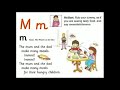 UK School Primary One Jolly Phonics Song Mm - the Mum and Dad make many Meals