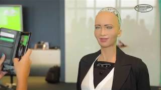 Sophia the robot discusses the future of AI with Marketing Society Hong Kong members