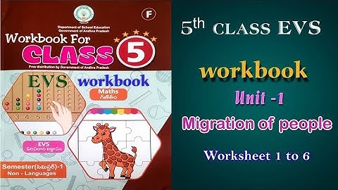 MIGRATION OF PEOPLE 5th Class EVS Workbook.