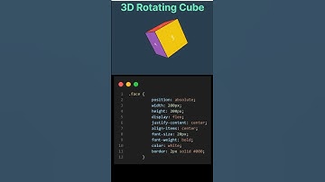3D rotating cube #css #codingshorts #html #javascript #codes #programmingtips #webdev