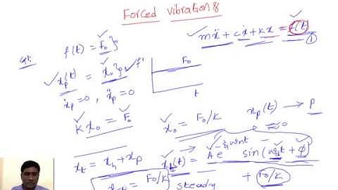 Forced vibrations 2: solution to differential eqn, constant force, amplitude of vibration