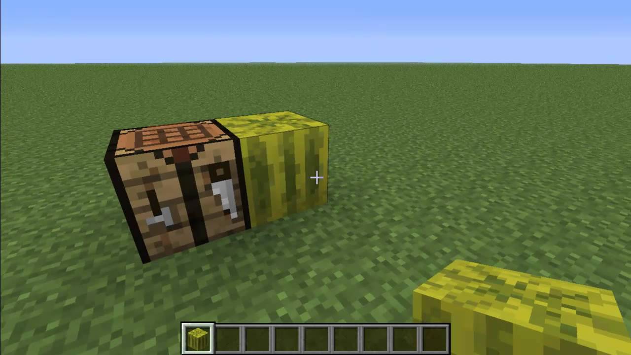 How To Make A Melon Block In Minecraft Youtube