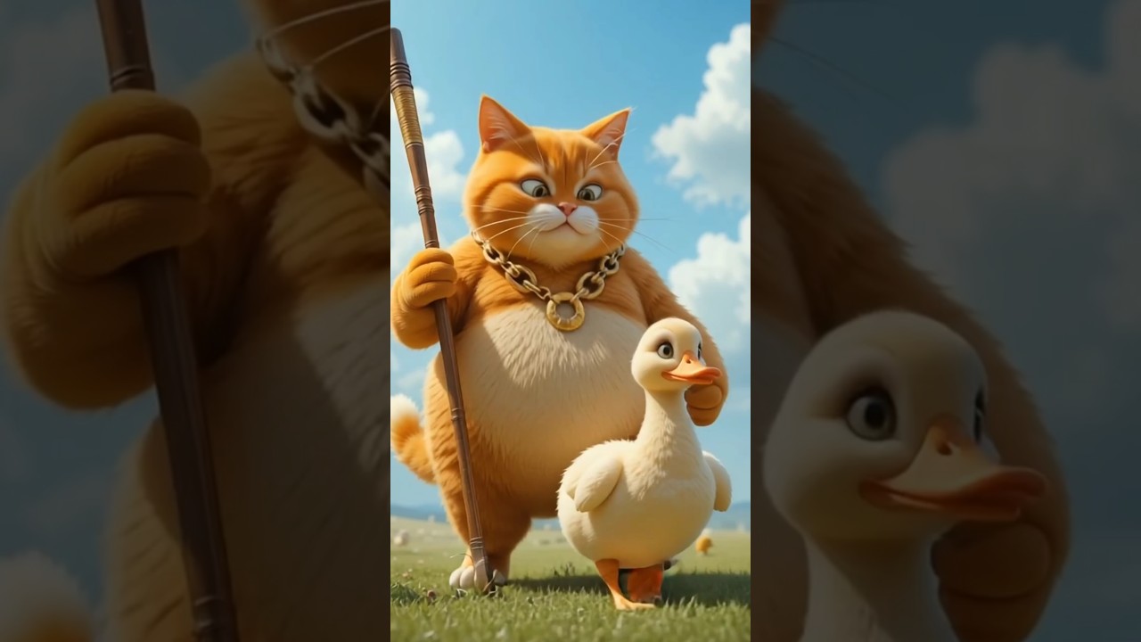 Cat 🐱and Duck🦆... 😂🤤