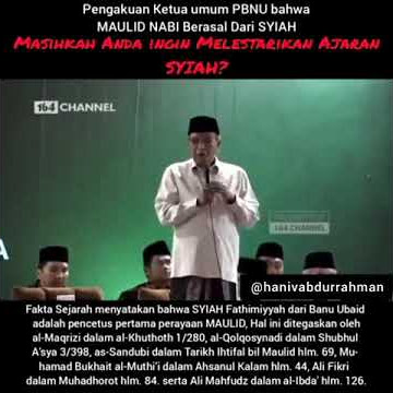 MAULID NABI TRADISI SYIAH !!! Pengakuan K.H Said Aqil Siradj