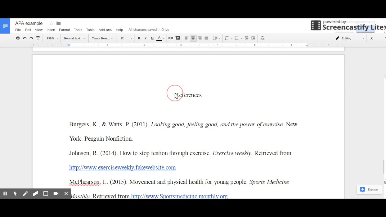 Apa Format On Google Docs Youtube