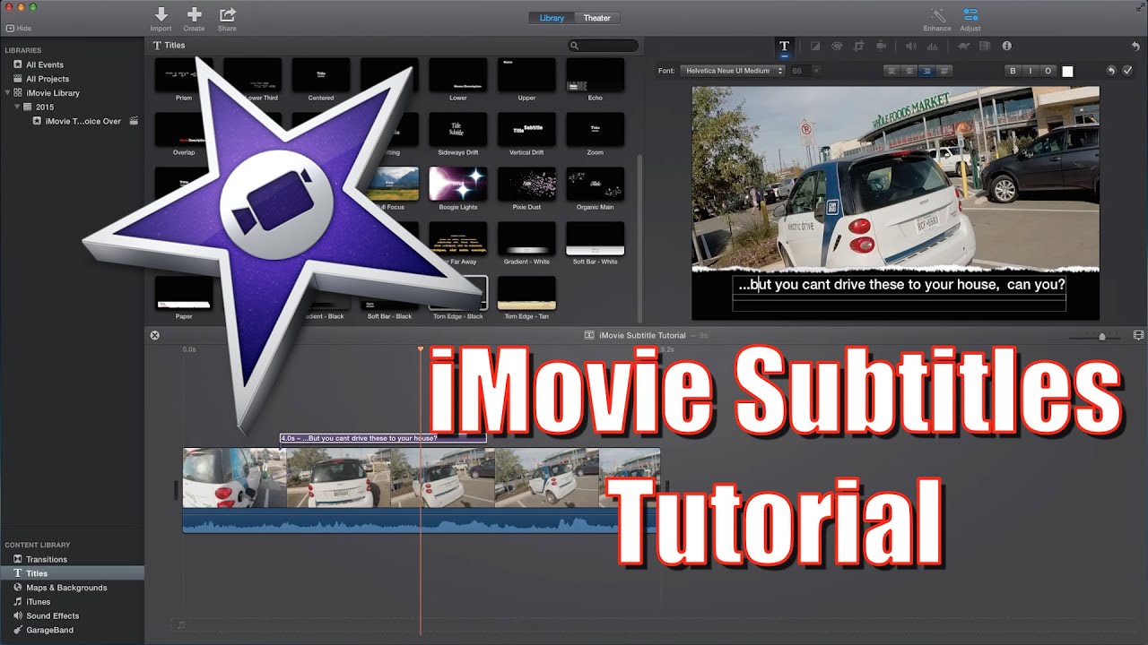 adding captions imovie