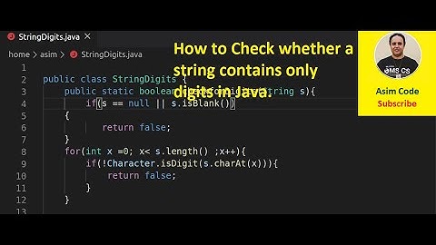 How to Check whether a string contains only digits in Java