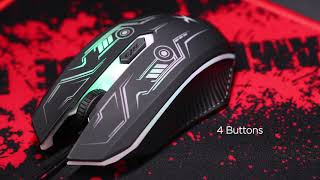 Xtrike me CM-406 Gaming Mouse And Keyboard With Headset+Mouse Pad Black