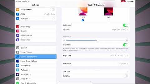 HOW TO ENABLE OR DISABLE NIGHT SHIFT IN IPADOS 13.6 (IPAD)