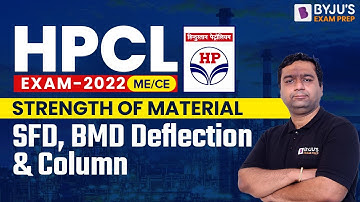 HPCL 2022 Mechanical (ME) Exam | SFD, BMD Deflection & Column | Strength of Material | BYJU
