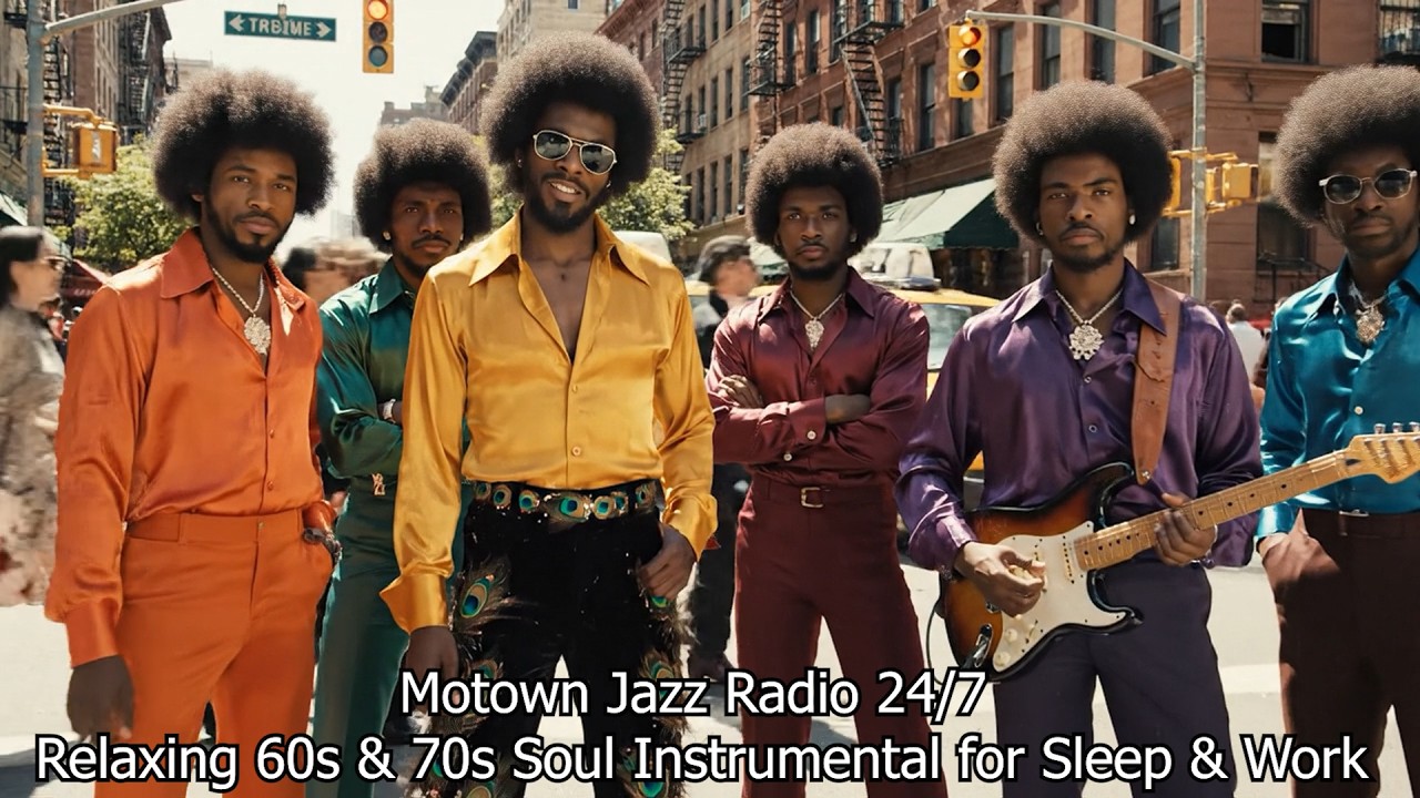 24/7 Relaxing 60s & 70s Motown Smooth Jazz Soul Instrumentals Radio for sleep & Work