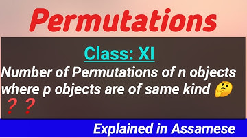 Number of Permutations of "n" objects where all the objects are not distinct objects.