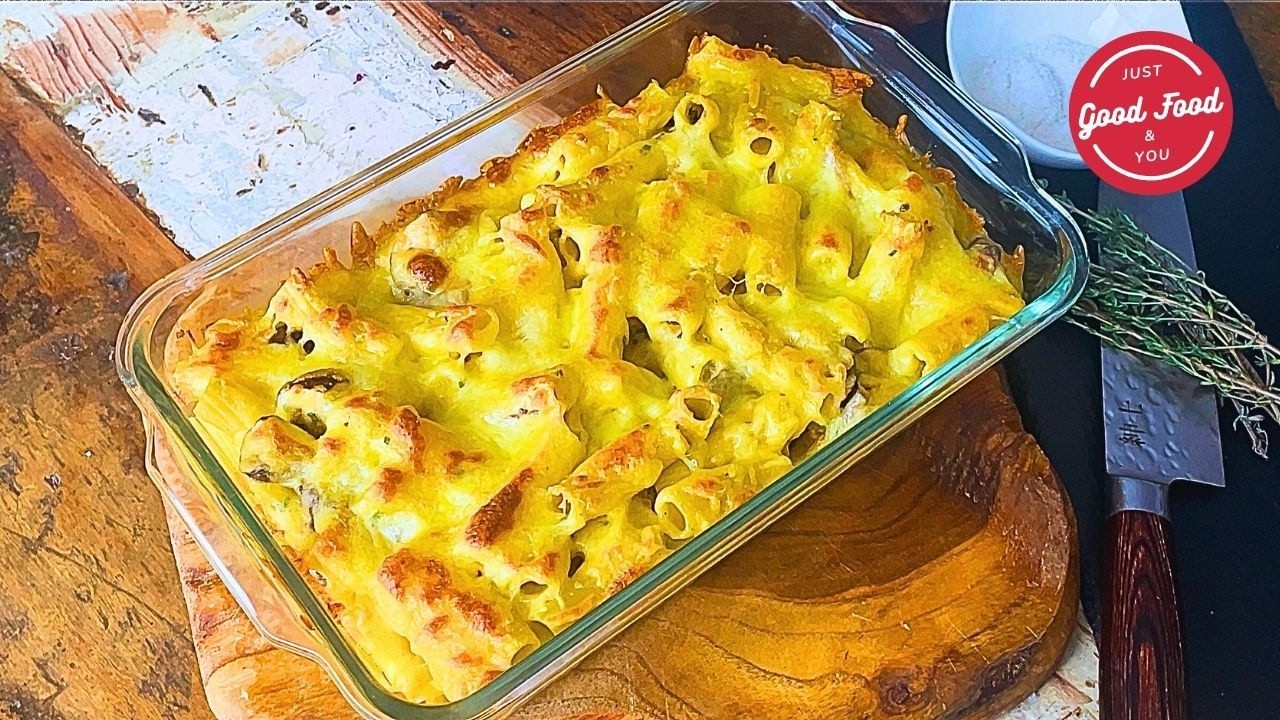 Diesen cremigen Nudel-Auflauf könnte ich jede Woche essen ! | Nudel-Auflauf Rezept mit Pilzen 