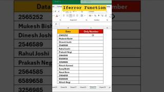 Iferror Function in Excel.