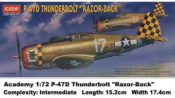 Academy 1:72 P-47D Thunderbolt Razor Back Kit Review