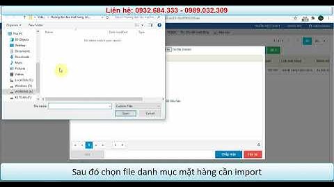 Hướng dẫn (Cloud): Nhập danh mục mặt hàng từ excel vào phần mềm Thuần Việt Cloud