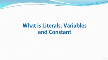 3. What are Variables, Constants & Literals