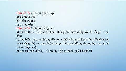 Chữa lỗi dùng từ tiếp theo ngữ văn 6