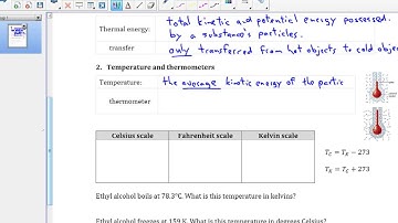 SPH3U 6.1 Warmth and coldness