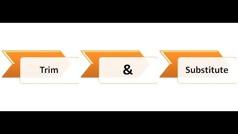 Use of Trim & Substitute Function/Formula in Excel