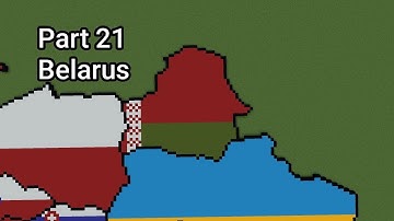 Belarus - Small Scale World Flag Map Tutorials in Minecraft (Part 21)