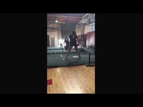 Charlotte working on her hitting at the FC Facility