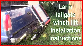 Larin lift installation (tailgate winch lift)
