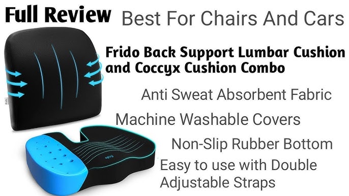 Motor Trend Cooling Car Seat Cushion with Memory Foam, Made with Orthopedic Gel for Maximum Coccyx Comfort & Back Pain Relief, Ideal Office Chair