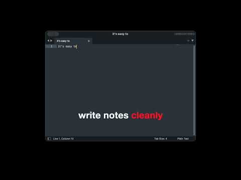 use sublime text for note taking