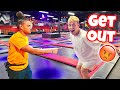 My brother and i got kicked out of the trampoline park