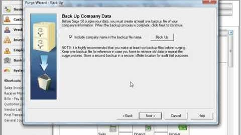 Sage 50 Tutorial Using the Purge Wizard Sage Training Lesson 13.4