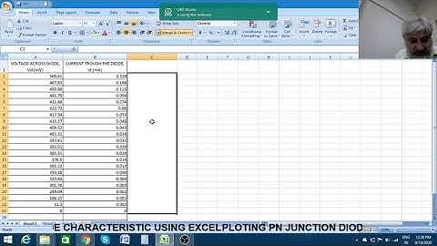 PLOTING PN JUNCTION DIODE CHARACTRISTIC USING EXCEL
