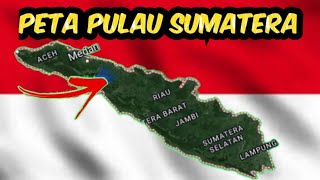 Peta Pulau Sumatera Indonesia.
