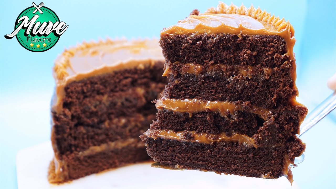 Torta húmeda de CHOCOLATE Y DULCE DE LECHE súper deliciosa  | Muve Flavors