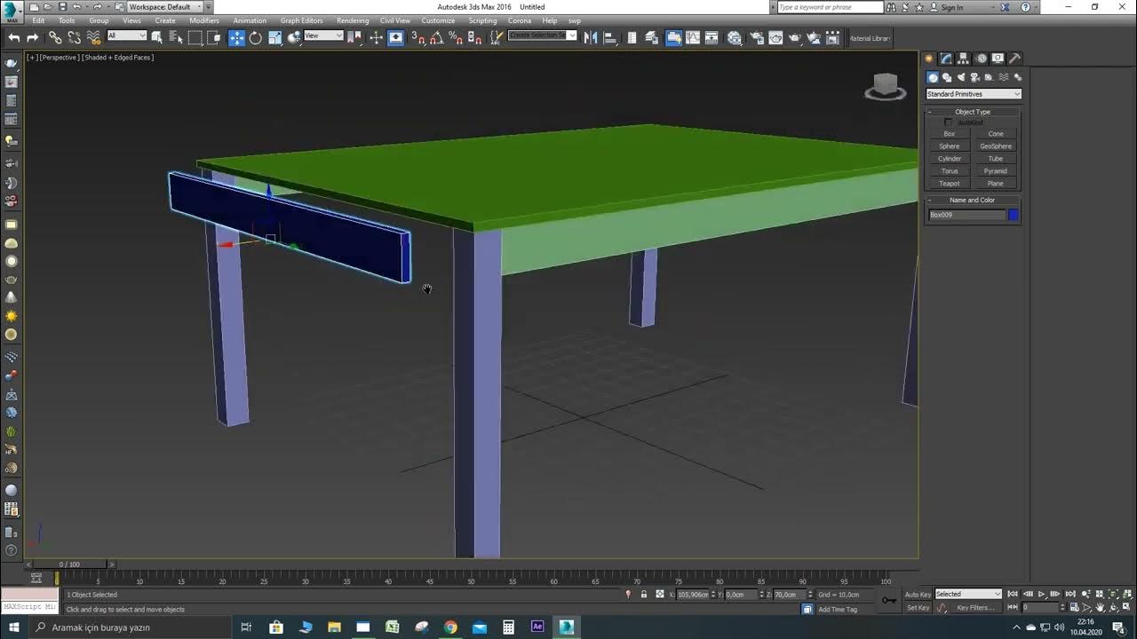Önder Bilgisayar Kursu - 3Ds Max Dersleri 5 Temel Komutlarla Basit Masa ...