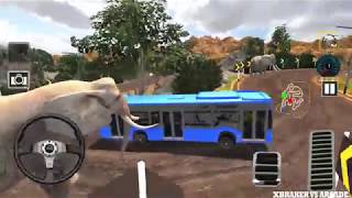 US Offroad Bus Driving Simulator 2018 | Blue Bus Driving Mountain Road - Android GamePlay FHD screenshot 5