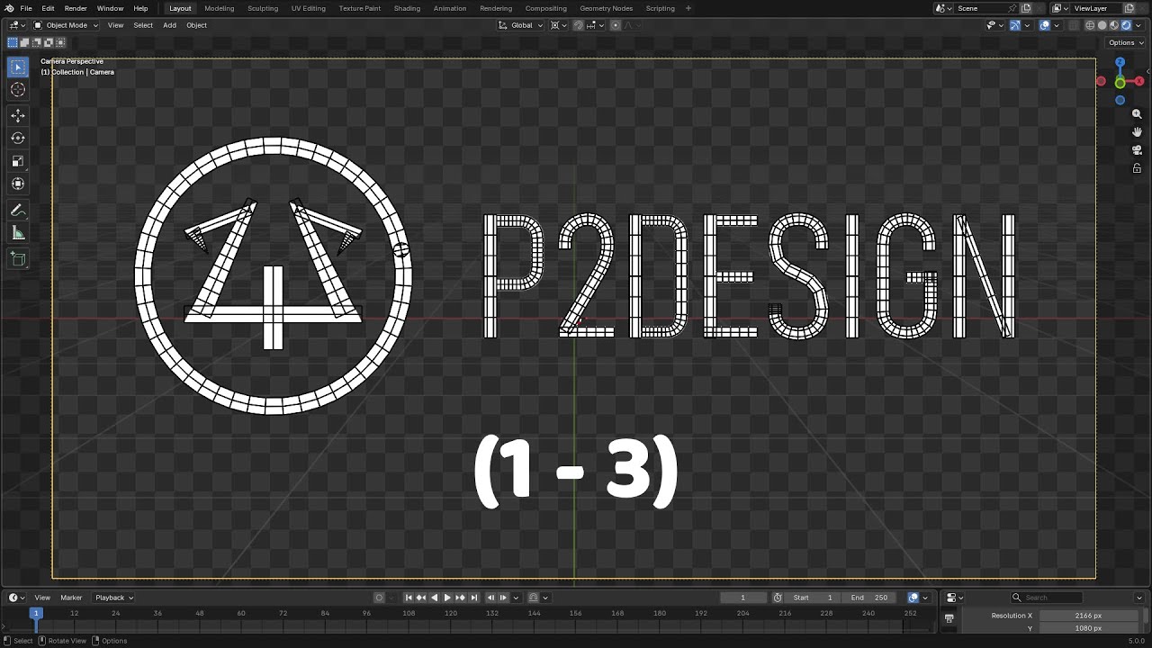 [EN] Creating 2D Logo Animation in Blender - P2Design (1-3) #blender # ...