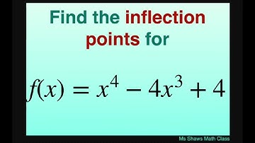 Find the inflection points for f(x) = x^4 - 4x^3 +4.