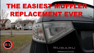DIY Impreza muffler replacement  EASY JOB!!!