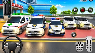Ambulance & Police Car Parking - White G-Class Drive - Toy Cars for Kids screenshot 3