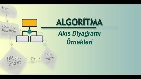Tek videoda Örneklerle Algoritma ve Akış şeması(Diyagramı)