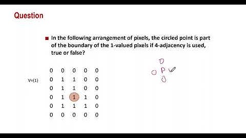 Numerical on finding boundary pixel using 4 adjacencies. Chegg question solved. #imageprocessing