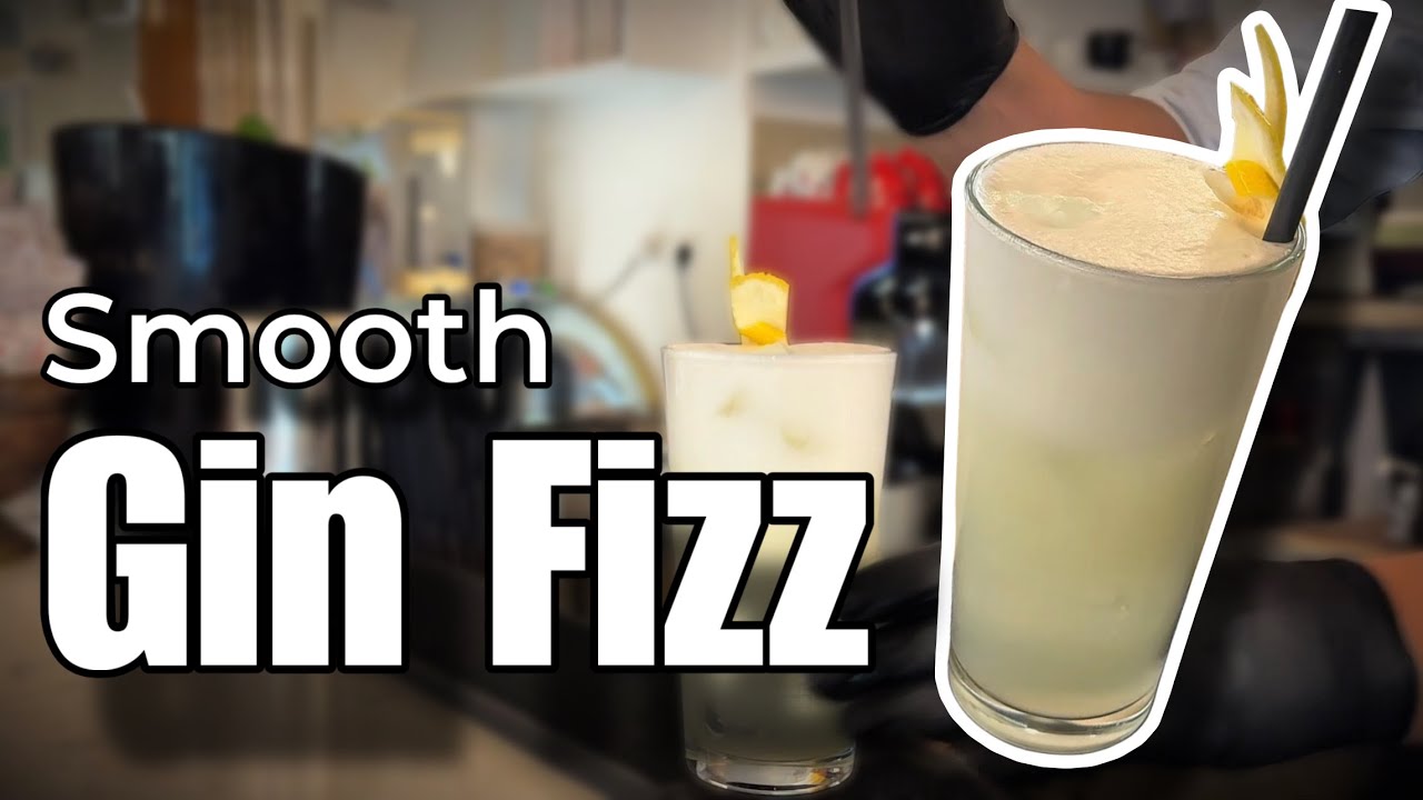 Gin Fizz with Egg White | Smooth & Refreshing