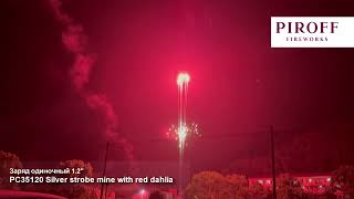 РС35120 Silver strobe mine with red dahlia