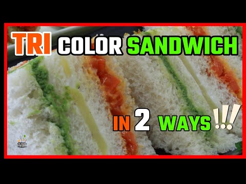 Tricolor Sandwich Recipe 2 ways | Tiranga Sandwich Recipe | How to Make Layered Sandwich