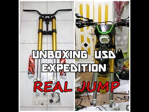 Suspensi ini berjenis upside down, banyak di gunakan para penghobi modifikasi motor gede karna harga. 